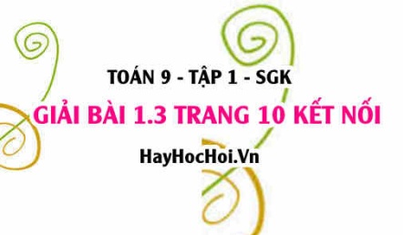 Bài 1.3 trang 10 Toán 9 tập 1 Kết nối tri thức SGK
